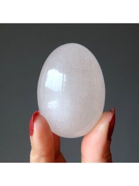 Rutilated Quartz Egg White Divine Crystal Gemstone New Beginnings Stone